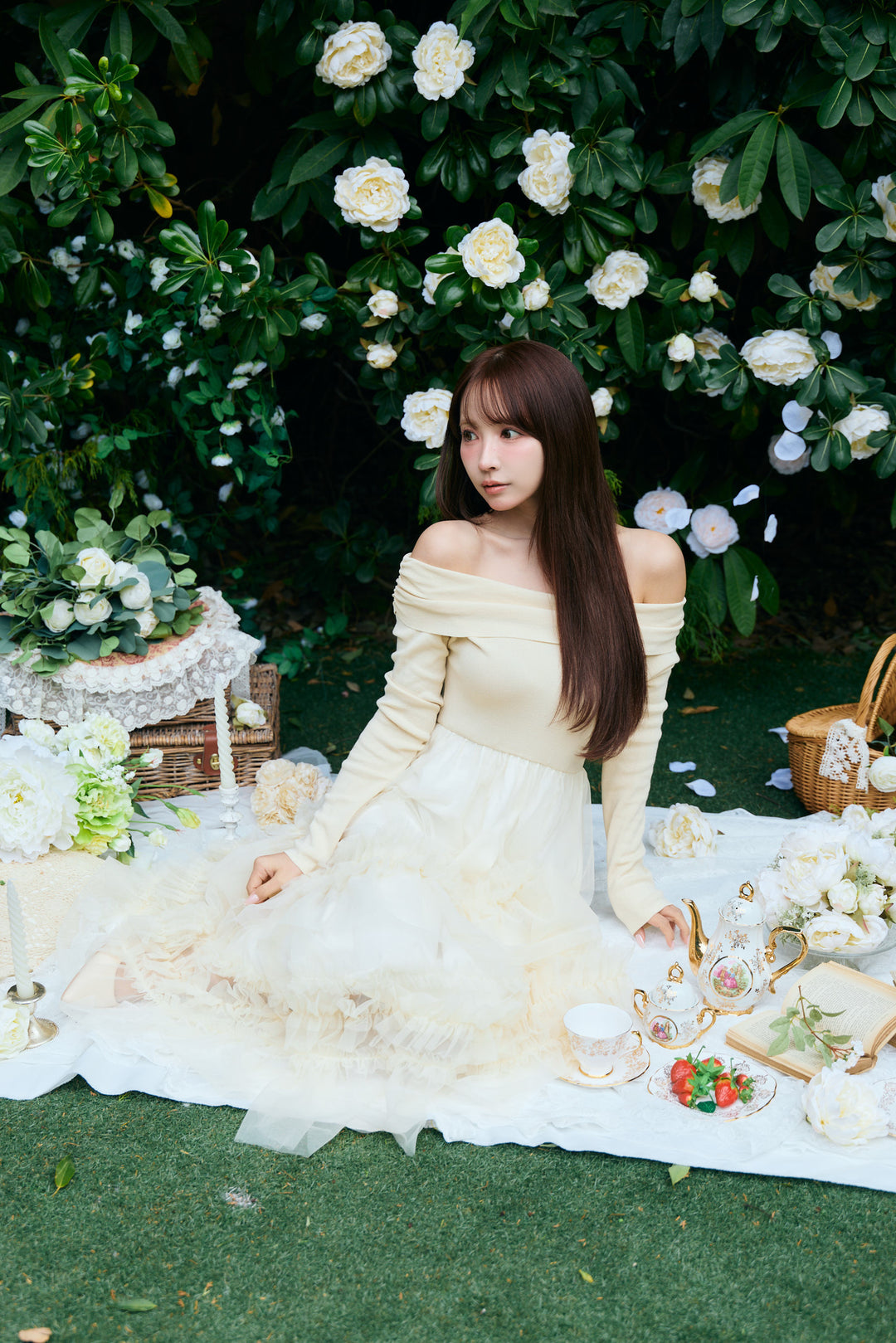 ワンピース mistreass Off ShoulderTulle Dress Off Shoulder Tulle Dress - MISTREASS