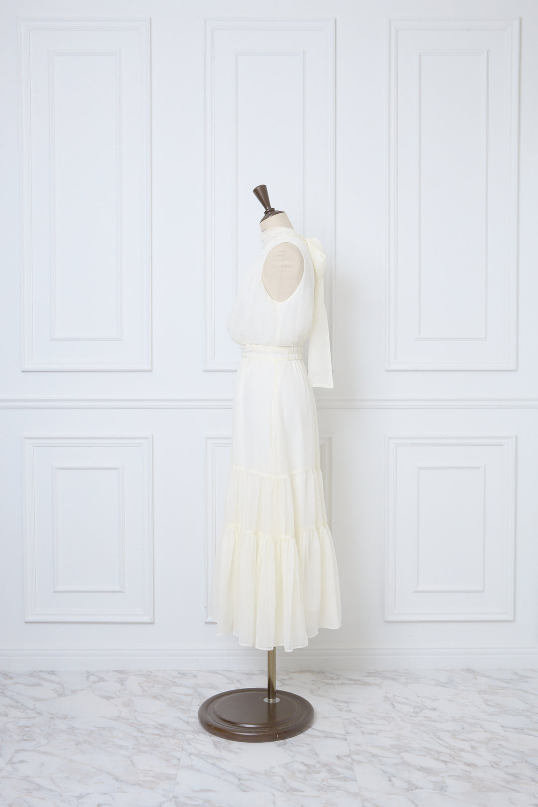 ワンピース MISTREASS Sheer Shiny Gather TieredDress Sheer Shiny Gather Tiered Dress - MISTREASS