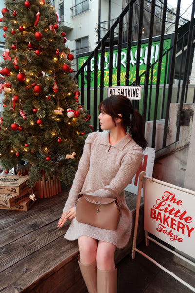 【12月中旬配送】Puff Sleeve Knit Dress