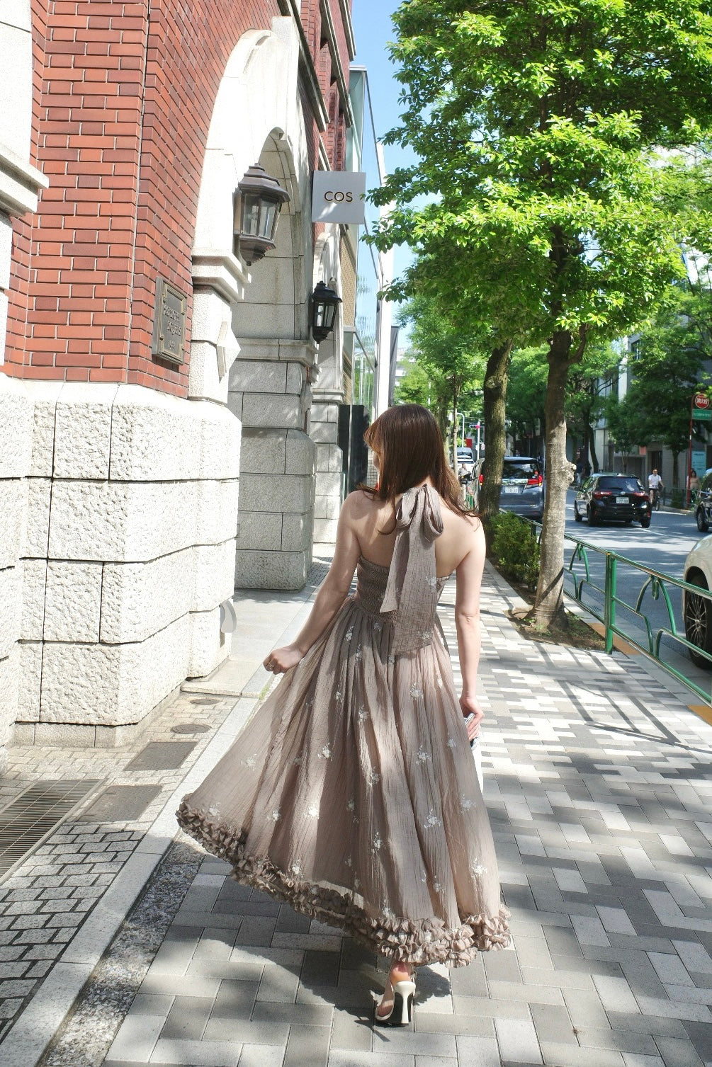 Blooming Veil Halter Dress - MISTREASS