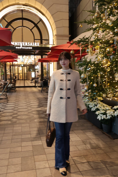 Elegant Bit Bouclé Coat