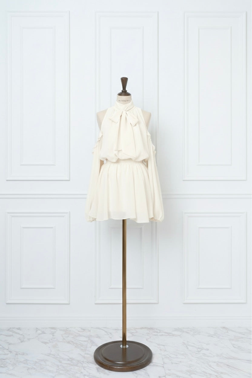 ワンピース MISTREASS Open Shoulder Chiffon Setup Open Shoulder Chiffon Setup - MISTREASS