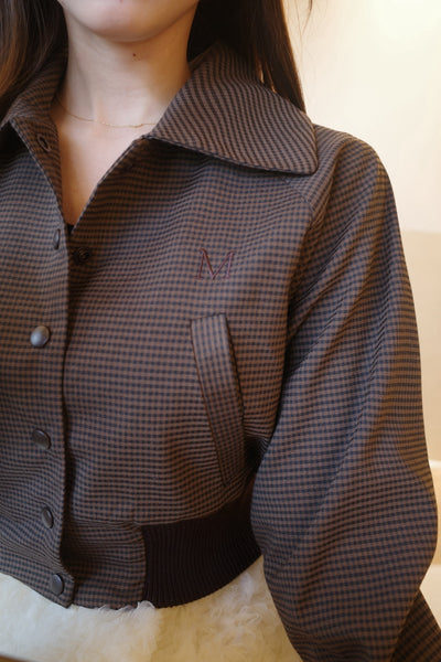 Gingham Check Compact Blouson