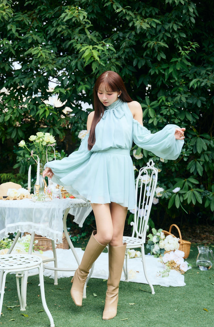 Open Shoulder Chiffon Setup - MISTREASS