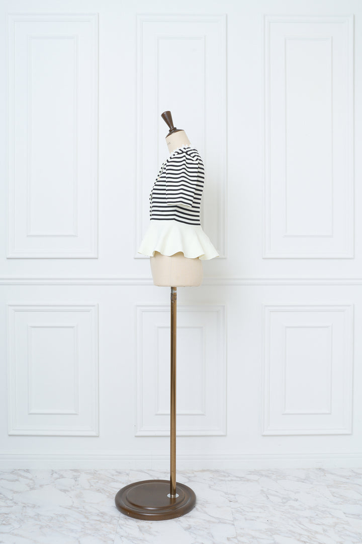 Chiffon-trim peplum knit - MISTREASS