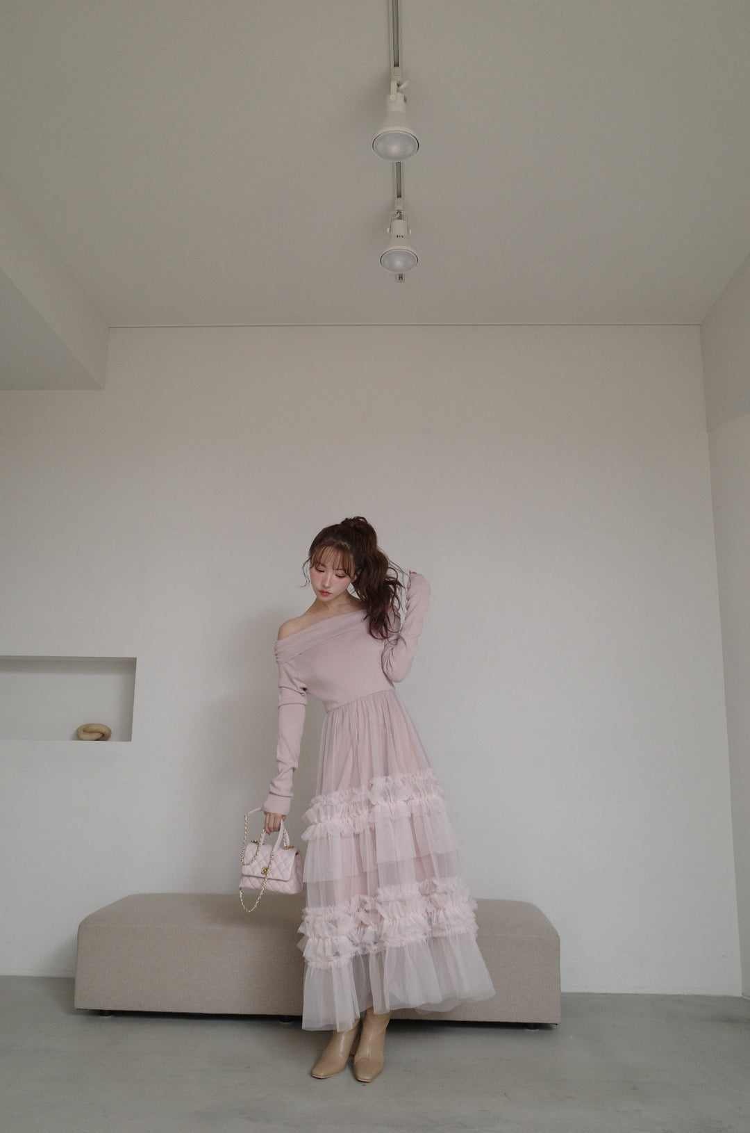 Off Shoulder Tulle Dress - MISTREASS