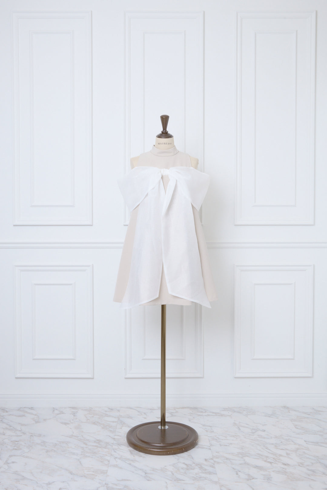 mistreass Sheer Ripple Mini Puff Dress新品 Sheer Big Ribbon Mini Dress - MISTREASS