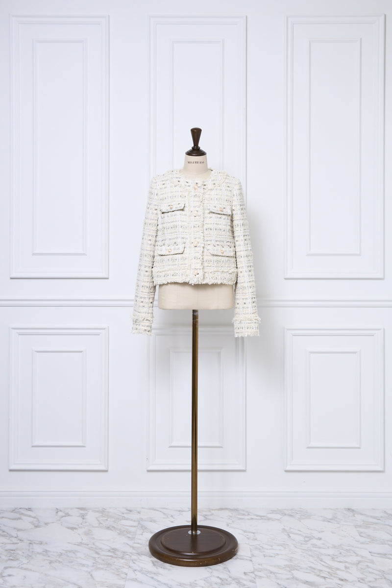 【10月下旬配送】Romantic Tweed Fringe Jacket