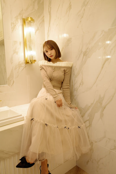 Mini Ribbon Volume Tulle Tiered Skirt