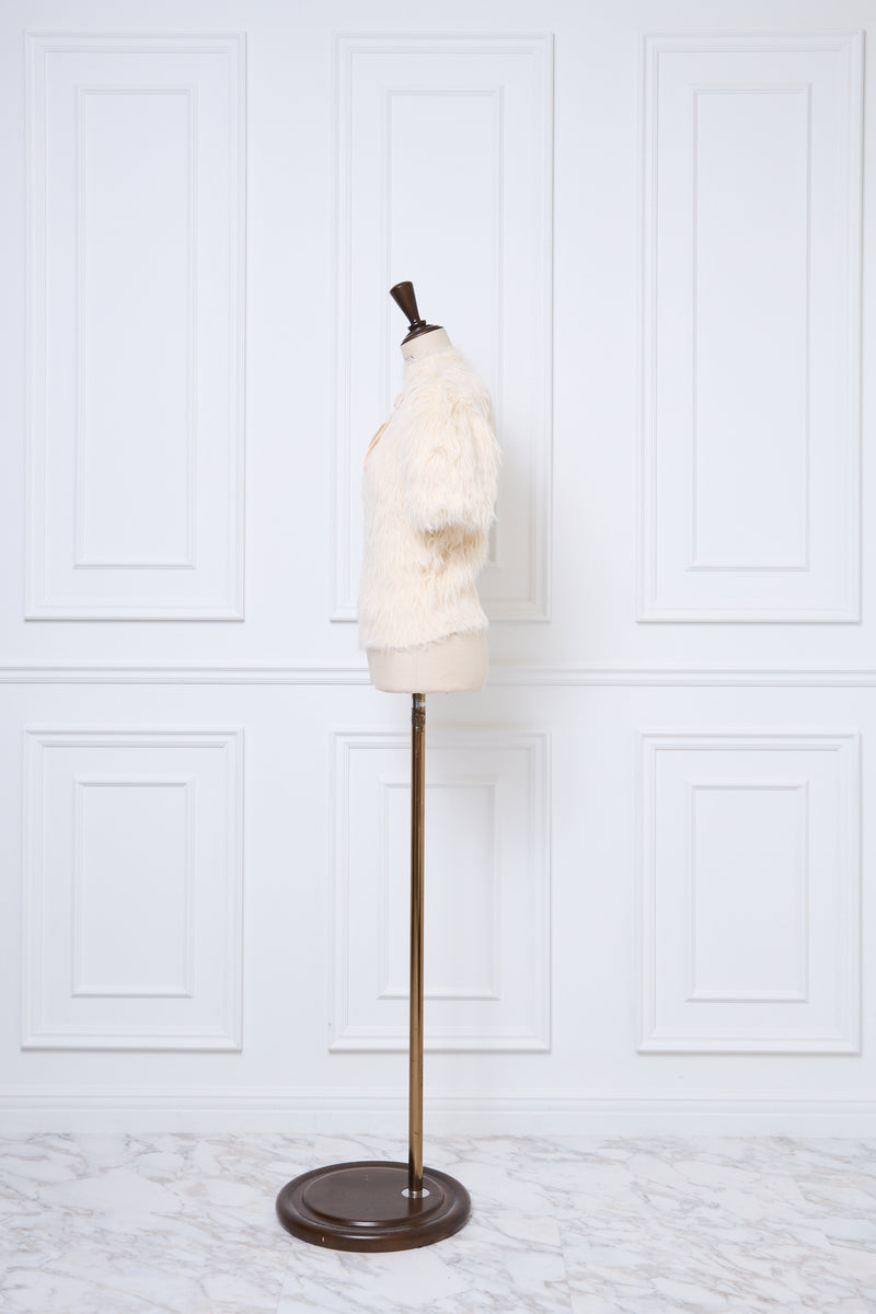 【10月上旬配送】Fluffy Ribbon Puff Knit Top