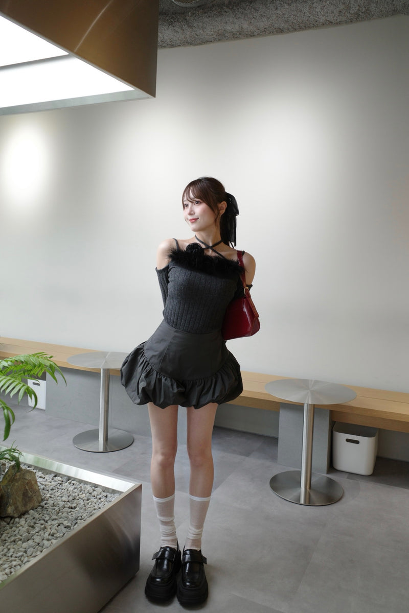 【9月中旬配送】Bubble Taffeta Culottes