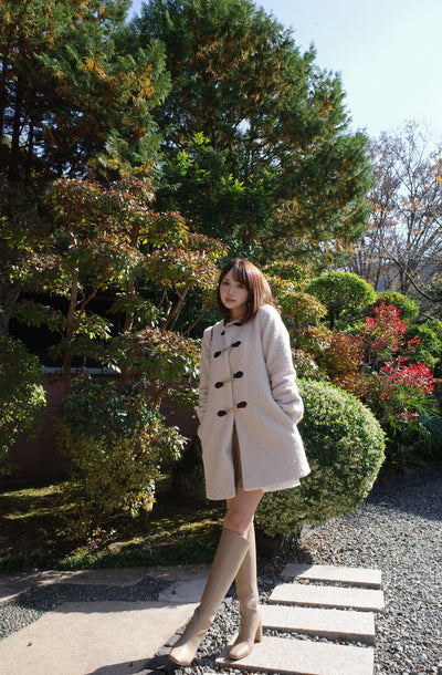 Elegant Bit Bouclé Coat