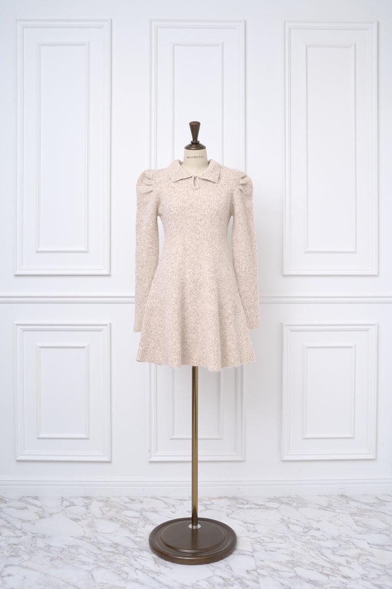【12月中旬配送】Puff Sleeve Knit Dress