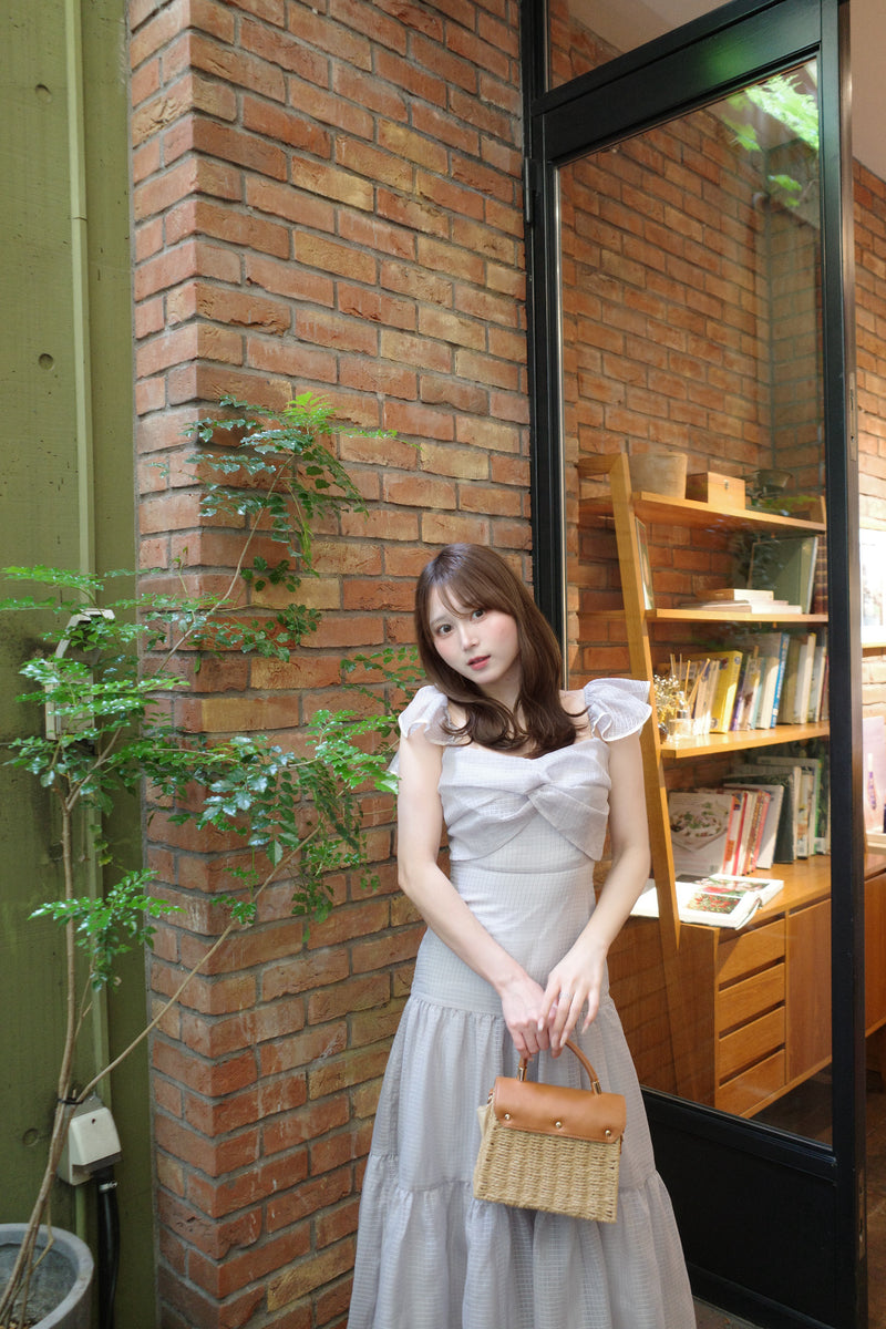 Sheer Gingham Tiered Dress - MISTREASS