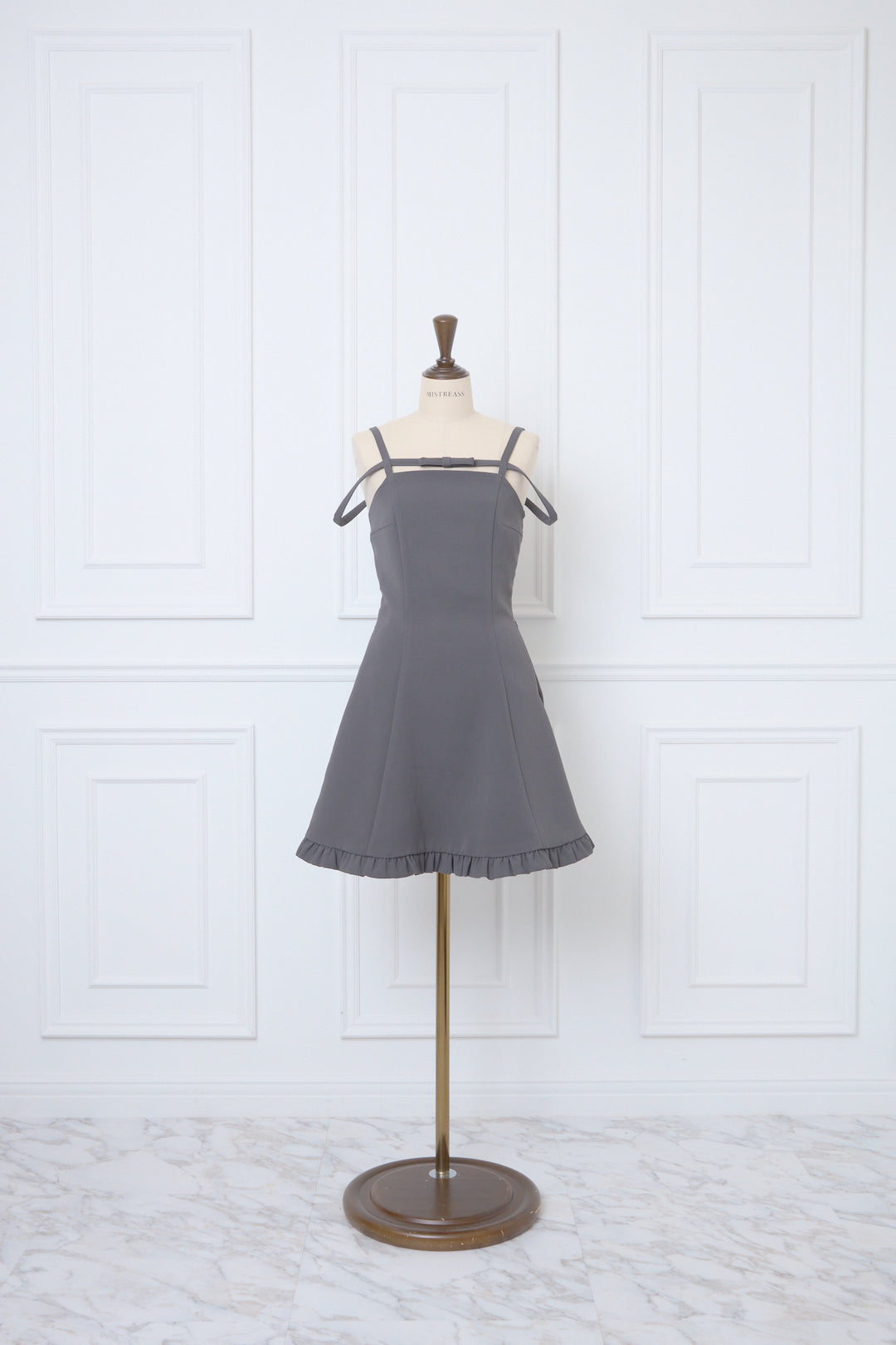 Narrow Strap Fit & Flare Mini Dress - MISTREASS