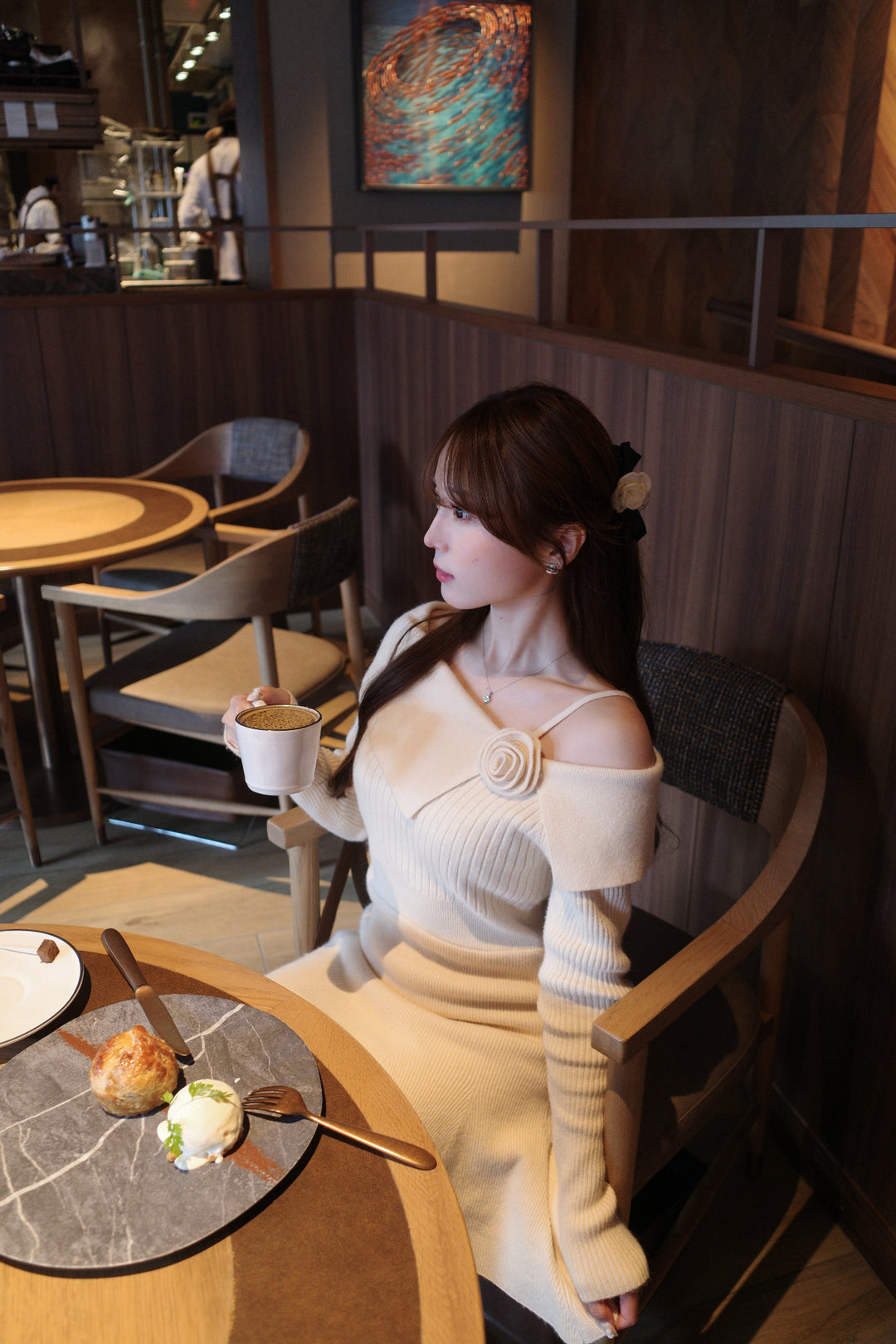 One-Shoulder Bloom Knit Dress - MISTREASS