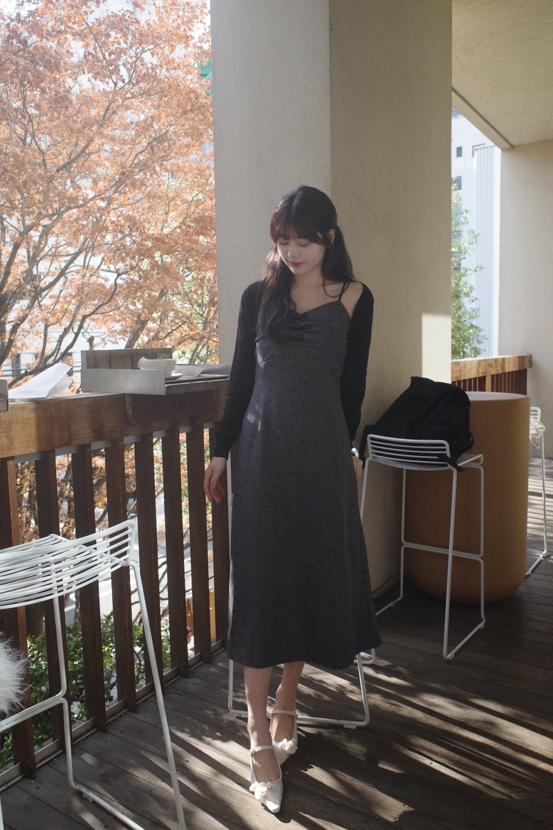 【3月中旬配送】Mini-Ribbon Camisole Dress & Bolero