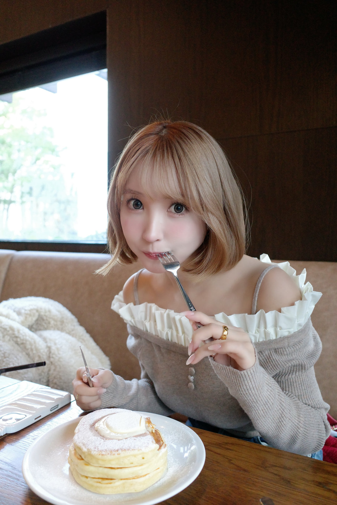 ミストレアス Whipped Frills Off Shoulder Knit Whipped Frills Off Shoulder Knit Top - MISTREASS