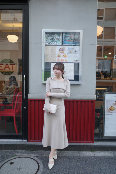 Sparkling Knit Layered Dress