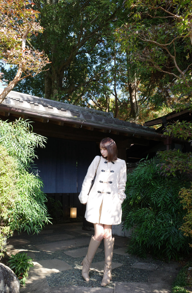 Elegant Bit Bouclé Coat