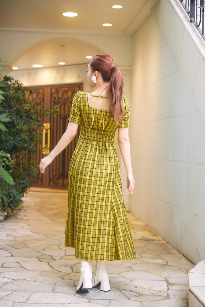 Multicolor Plaid Power Shoulder Dress - MISTREASS