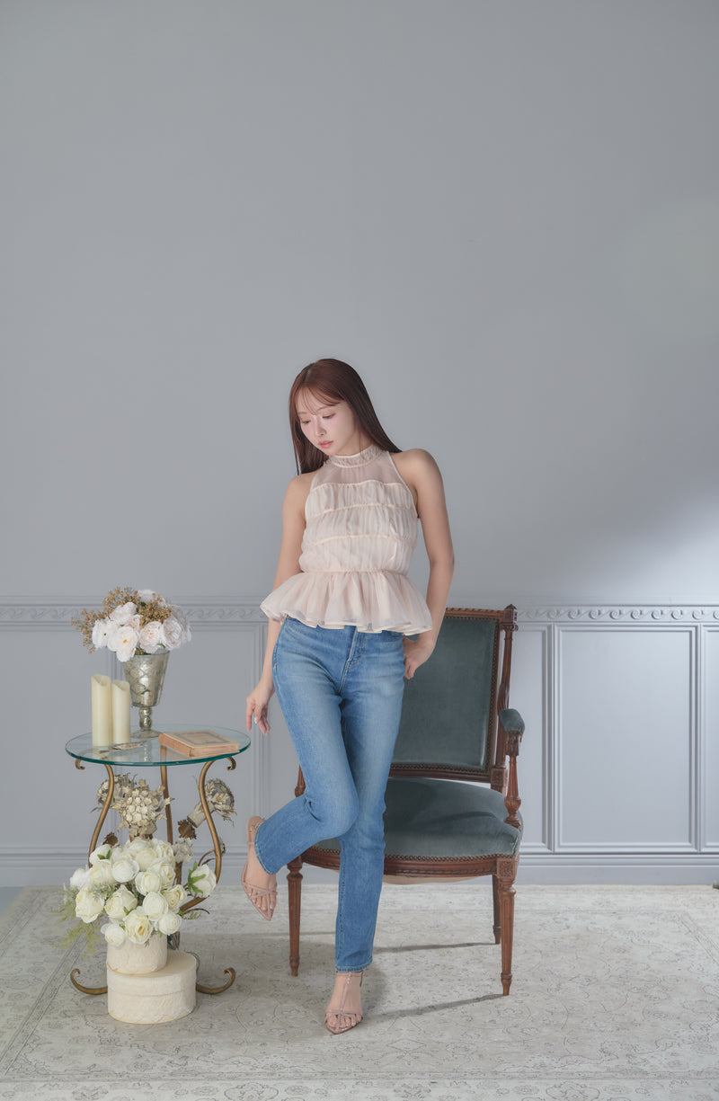 Silky Sheer Peplum Blouse - MISTREASS