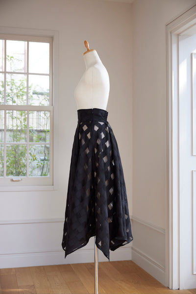 Sheer Plaid High-West Skirt
