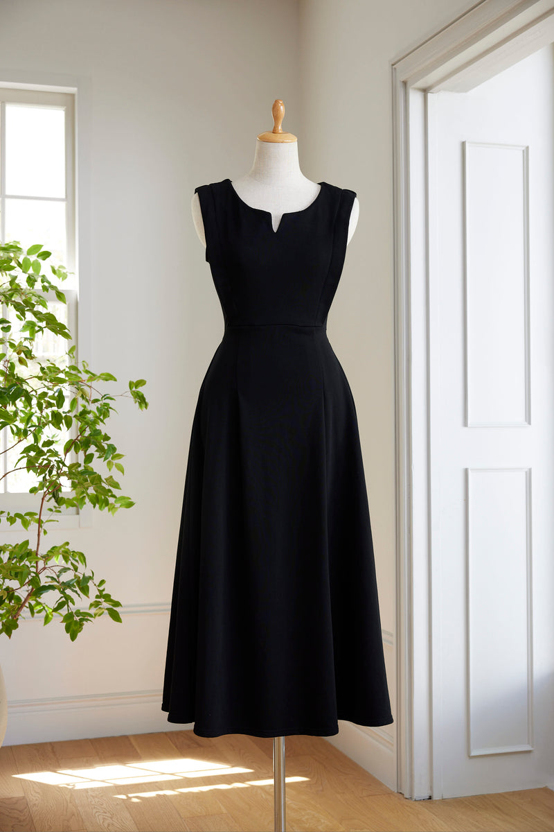 Key Neck Sleeveless Sweatshirt Dress