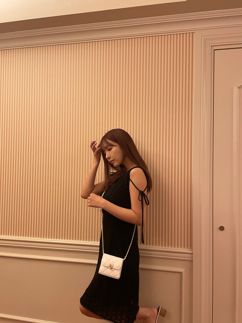 Ribbon Strap Race Mini Dress - MISTREASS