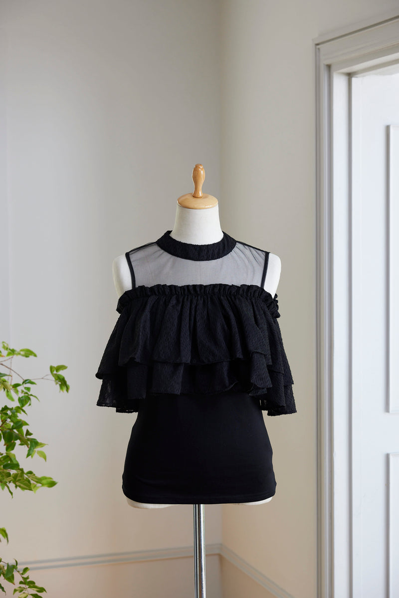 Off Shoulder Raffle Cut Sew