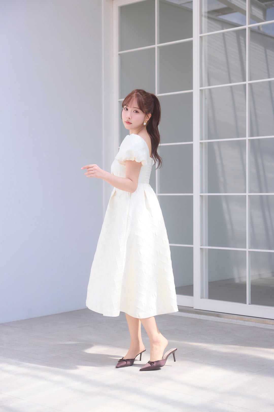 新品ミストレアス　Sheer Big Ribbon Mini Dress Sheer Big Ribbon Mini Dress - MISTREASS