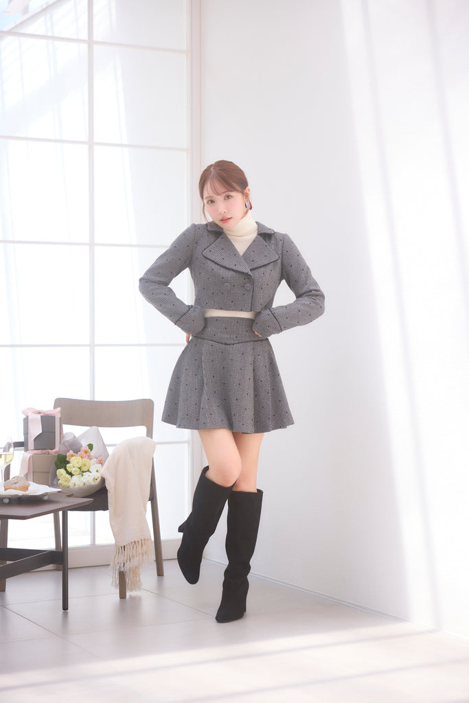Sandro Tweed Mini Skirt ツイードミニスカート Sandro Tweed Mini Skirt ツイードミニスカート SANDRO Cotton-blend