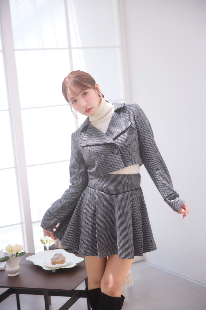 Dot Frocky Tweed Mini Skirt - MISTREASS