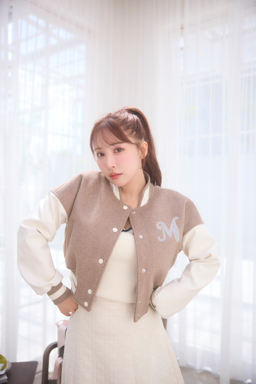 ミストレアス♡Poodle Fur Ribbon Short blouson OUTER