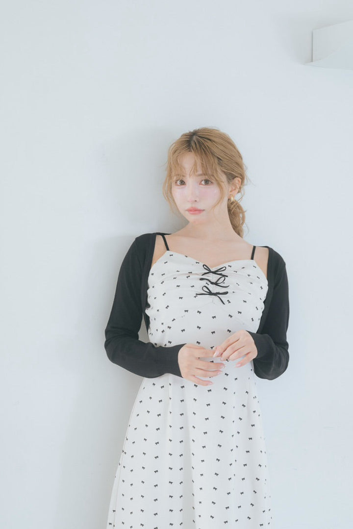 ワンピース MISTREASS MiniRibbon CamisoleDressBolero Mini-Ribbon Camisole Dress & Bolero - MISTREASS