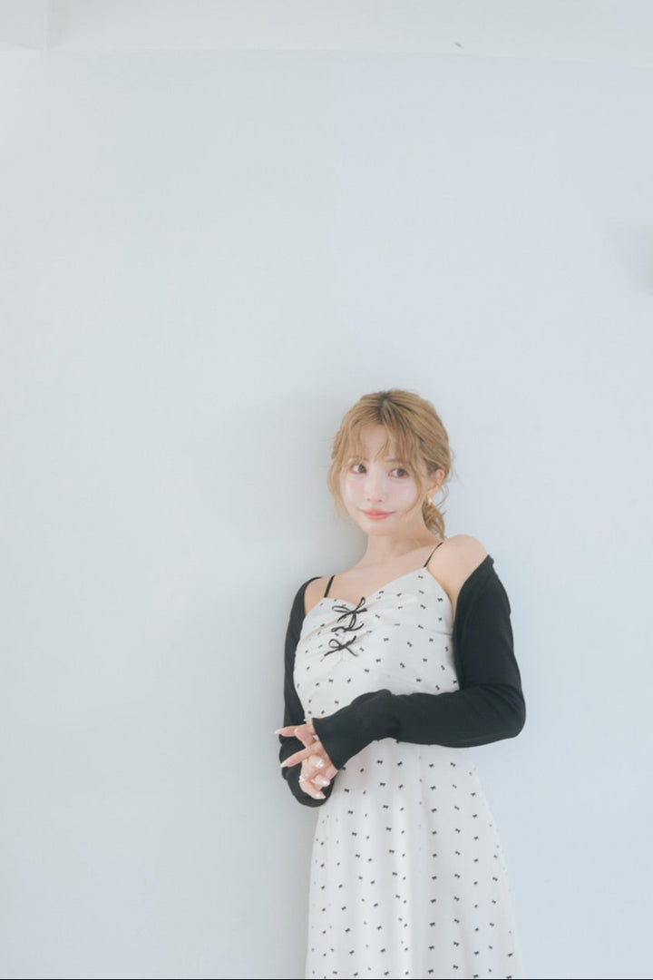 ミストレアス Front Ribbon Camisole Mini Dress Front Ribbon Camisole Mini Dress - MISTREASS