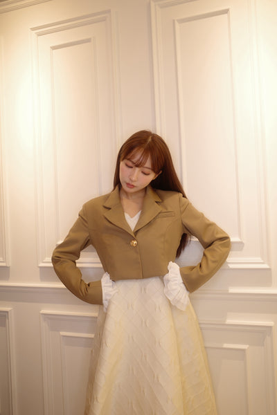 Cuff Ruffles Mini Tailored Jacket