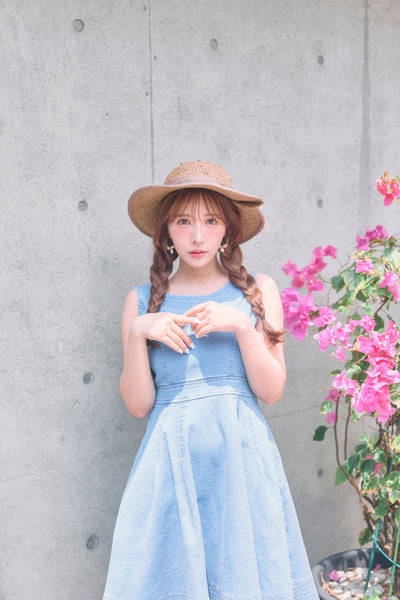 Sleeveless Denim Stitch Dress