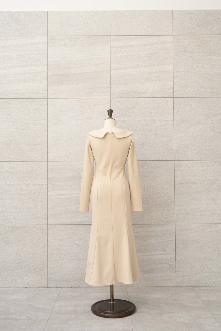 MISTREASS スウェットドレス ブラック Front Zip Wide Collar Sweat Dress - MISTREASS