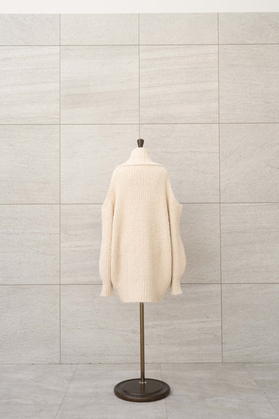 【再入荷/10月下旬配送】Open Shoulder Off Turtle Knit Dress