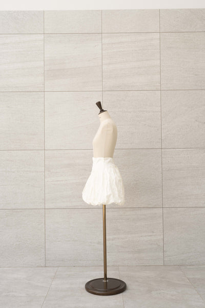 Ribbon Jacquard Balloon Skirt