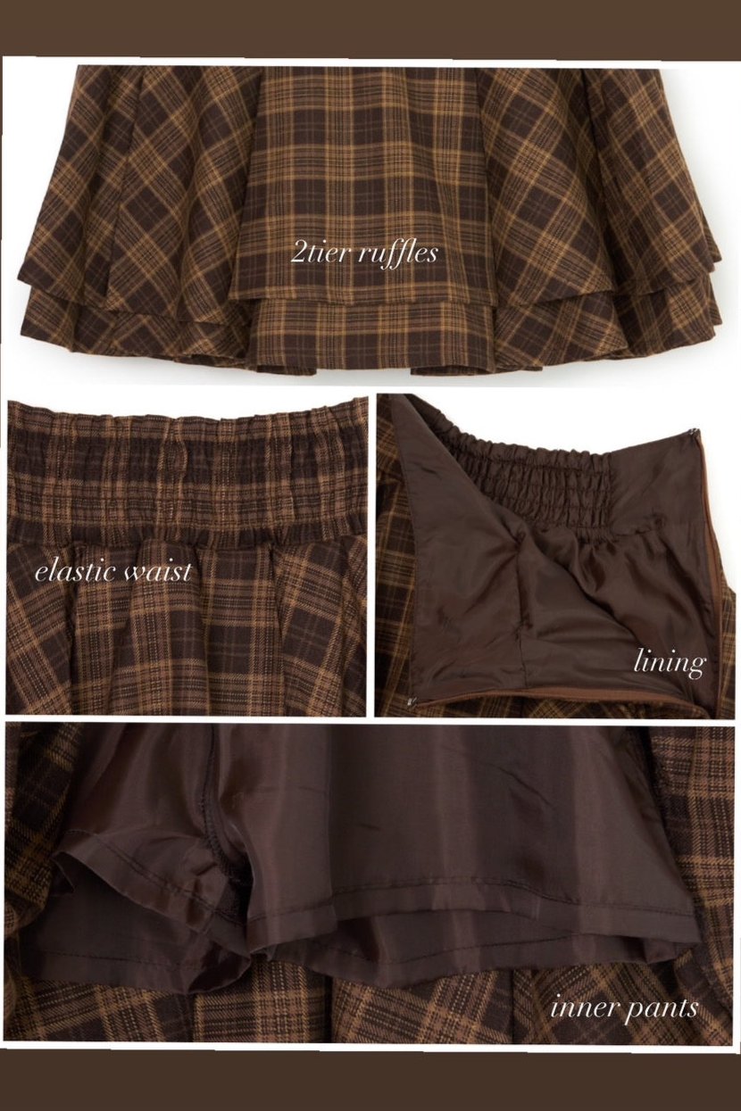 Plaid Tiered High Waist Mini Skirt - MISTREASS