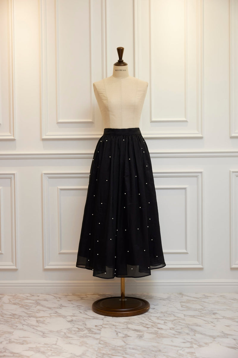 Color Beads Flare Skirt