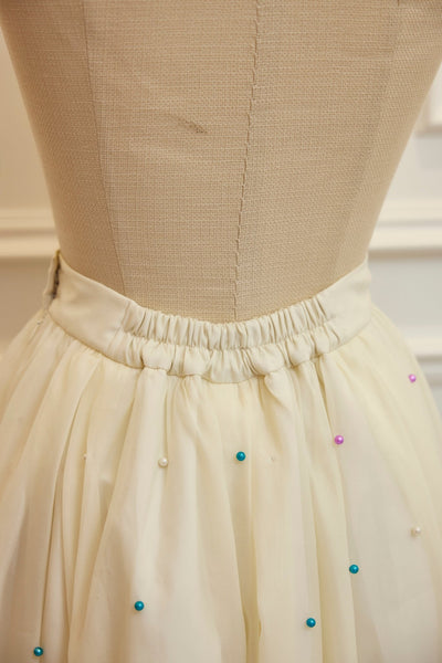 Color Beads Flare Skirt