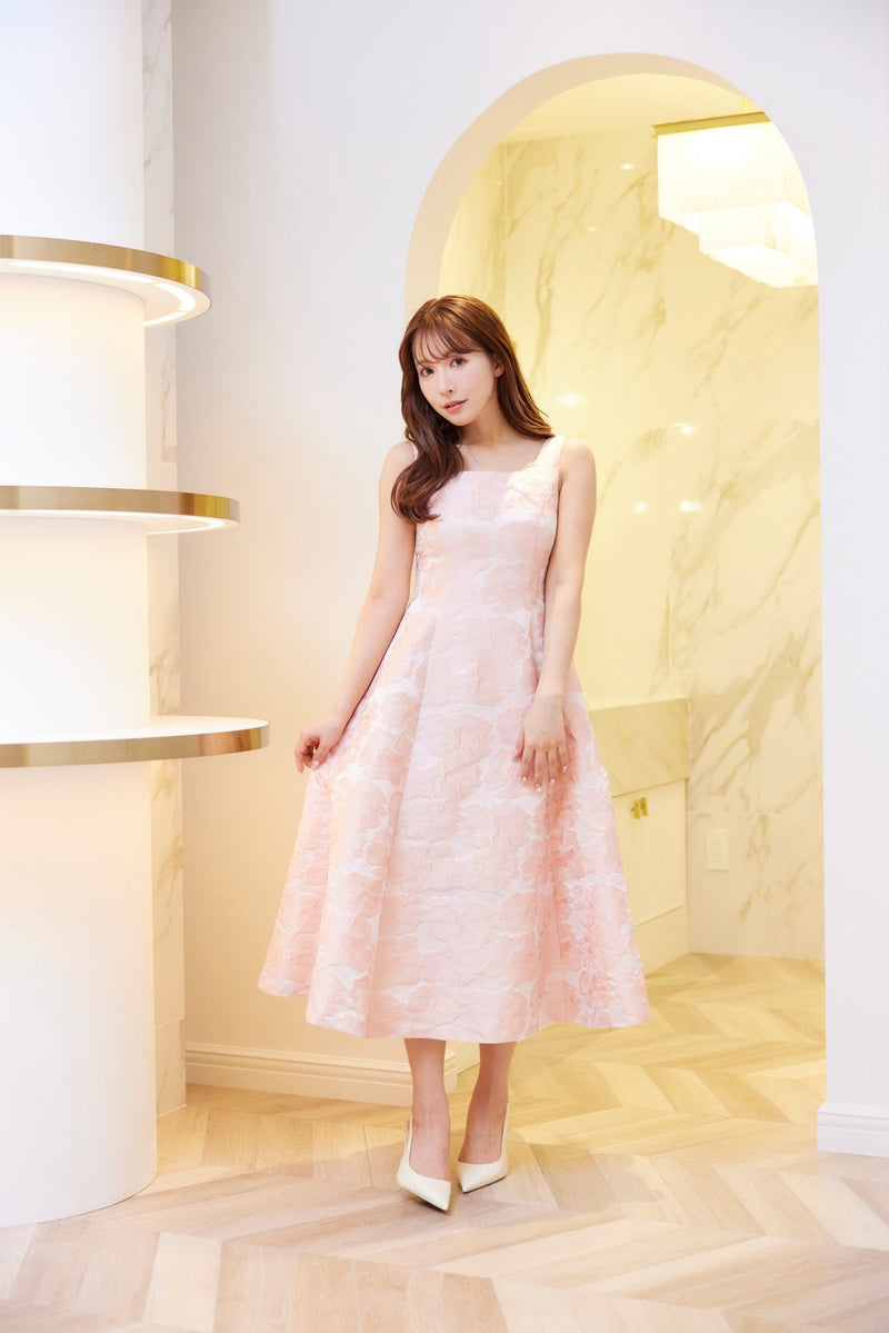 Flower Jacquard Princess Dress