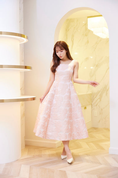 Flower Jacquard Princess Dress