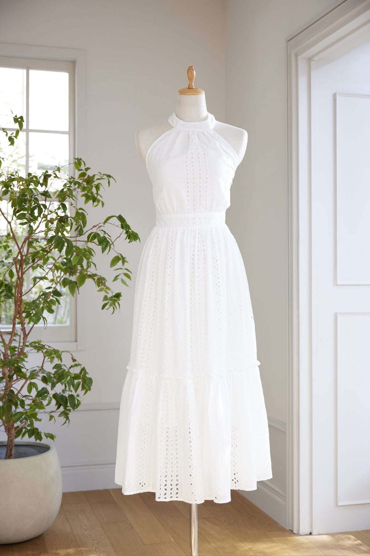 MISTREASS Eyelet Race Halterneck Dress - ワンピース