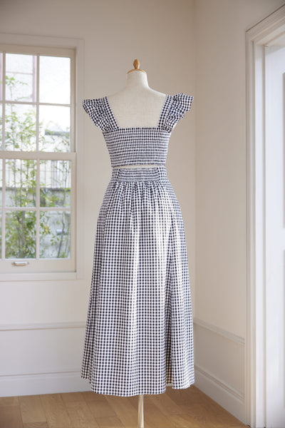 Checkered Top & Skirt Set