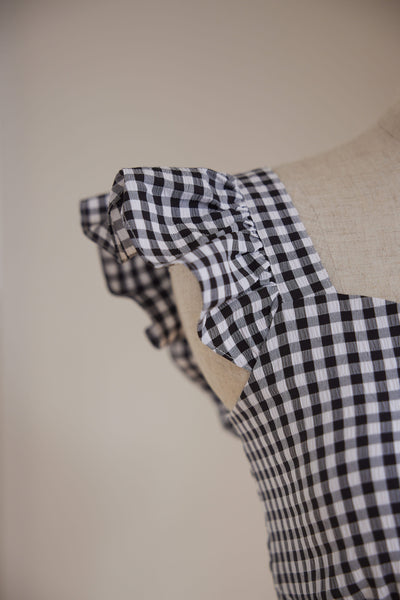 Checkered Top & Skirt Set