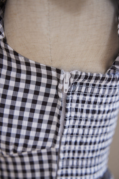 Checkered Top & Skirt Set